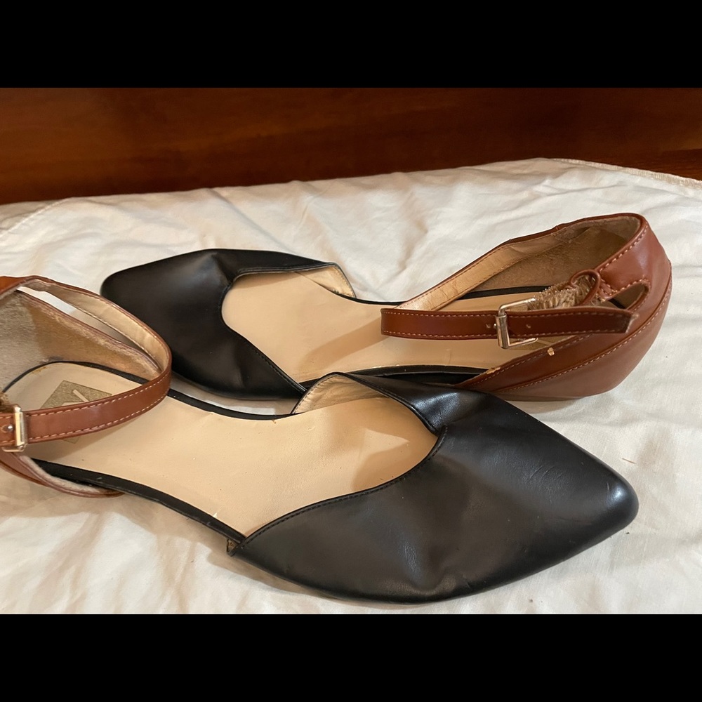 Dolce Vita brown and black flat sandals